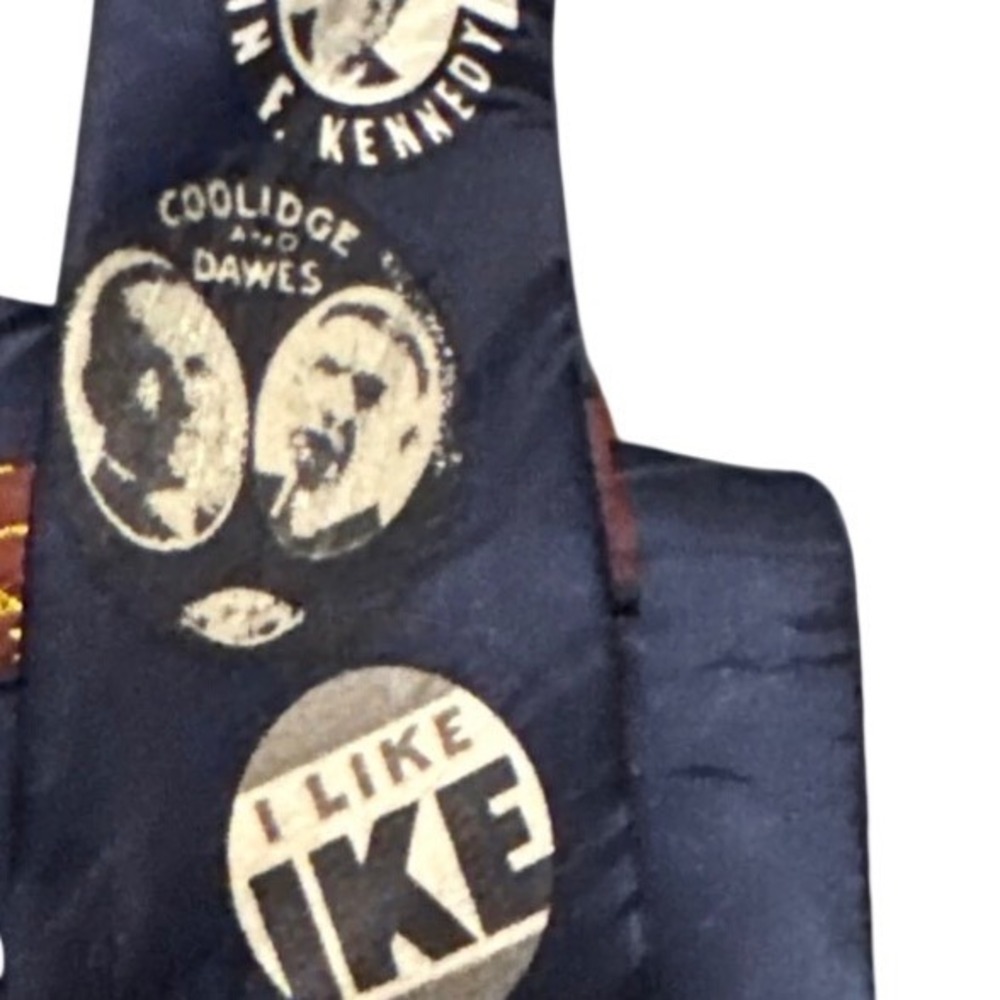 Mens Museum Artifacts All Silk‎ Tie Presidential Political History Pattern - Picture 6 of 8